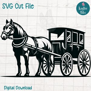 Cricut、シルエット、彫刻、昇華、印刷可能なアート、T シャツ、マグ プレス用の馬車バギー SVG デジタル カット ファイル - 商用利用