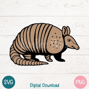 Gordeldier SVG schattige dieren in het wild dieren PNG voor natuur- en exotische dierenliefhebbers | Bestanden knippen voor cricut, silhouet, sublimatie en lasergravure