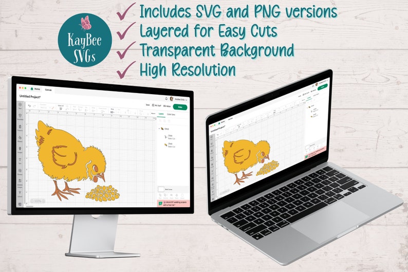 Pecking Baby Chick SVG PNG Cut Files for Cricut, Silhouette Digital