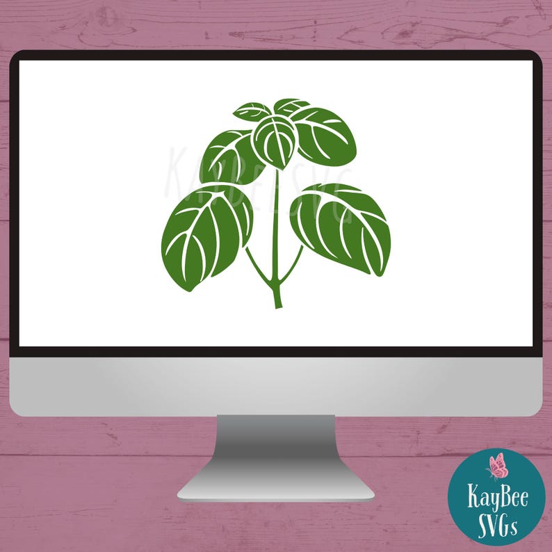Basil SVG PNG Clipart Cut Files for Cricut, Silhouette, Laser Engraving ...