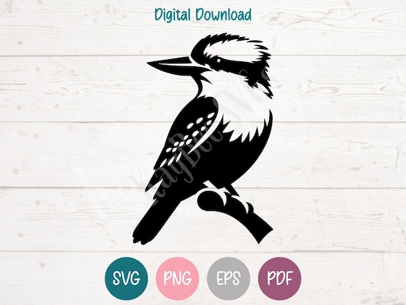 Kookaburra Bird SVG PNG Clipart Cut Files for Cricut, Silhouette