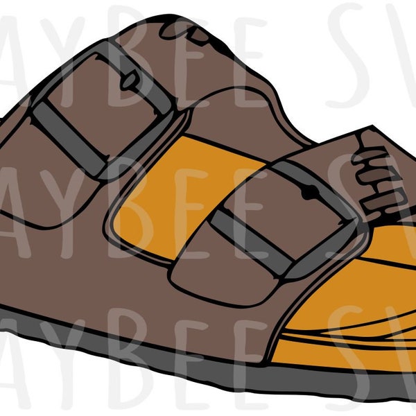 Sandale en cuir SVG PNG JPG Clipart impression, puis découpe, fichier numérique en téléchargement pour Cricut Silhouette sublimation imprimable - usage commercial