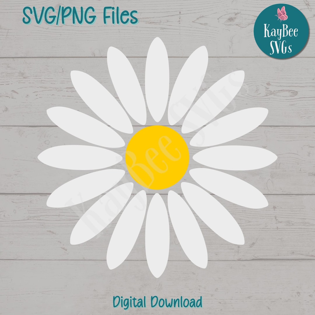 Simple Daisy SVG PNG Cut Files for Cricut, Digital Download, Laser ...