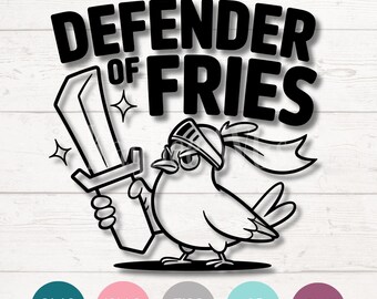 Defender of Fries Pigeon SVG – Funny Clipart Digital Download (Digital)