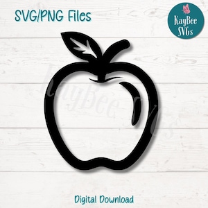 Archivos de corte SVG PNG de Apple para Cricut, descarga digital de Silhouette, grabado láser, impresión por sublimación, imágenes prediseñadas de uso comercial