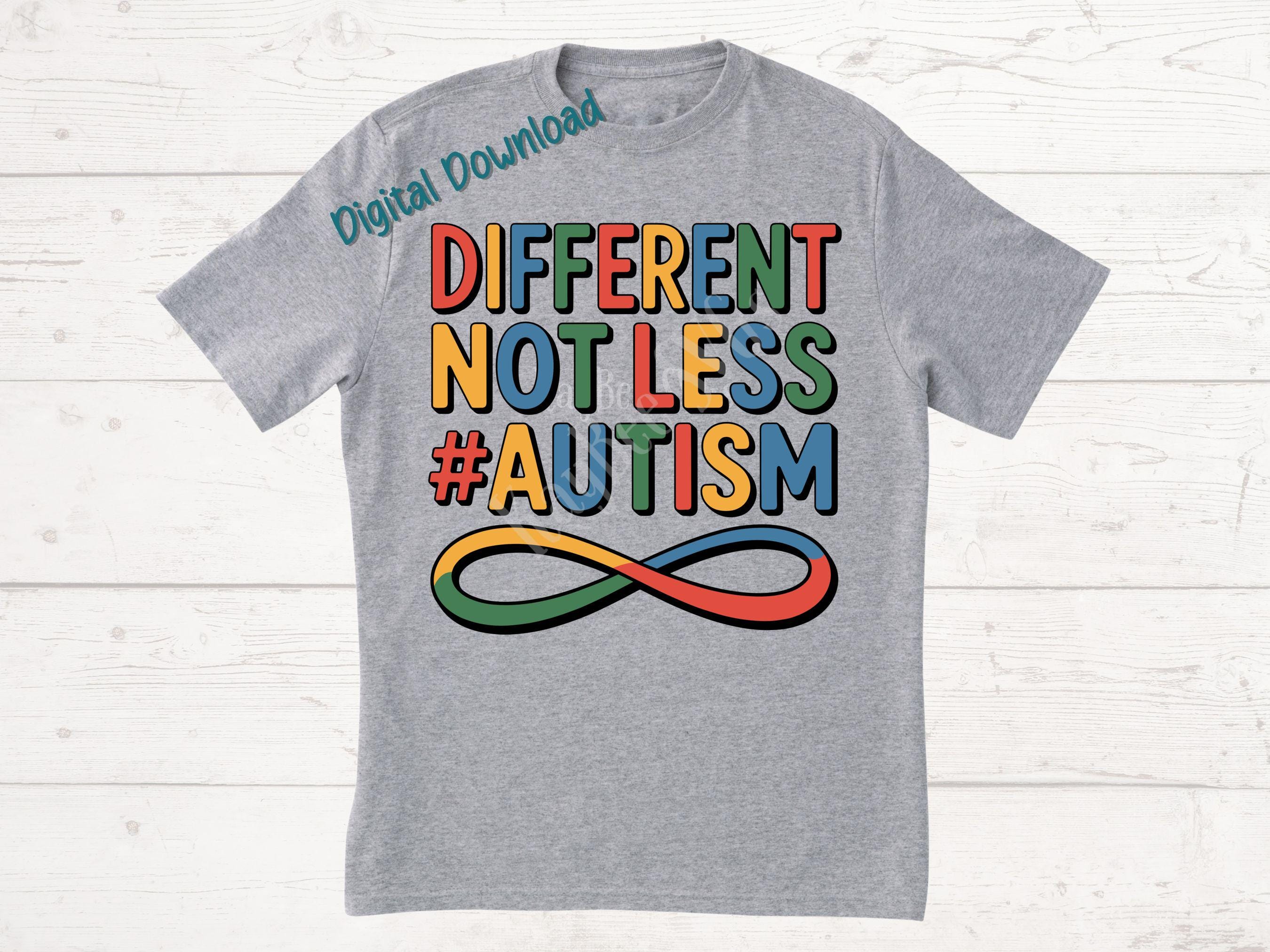 Different Not Less - Autism SVG PNG Clipart Cut Files for Cricut ...