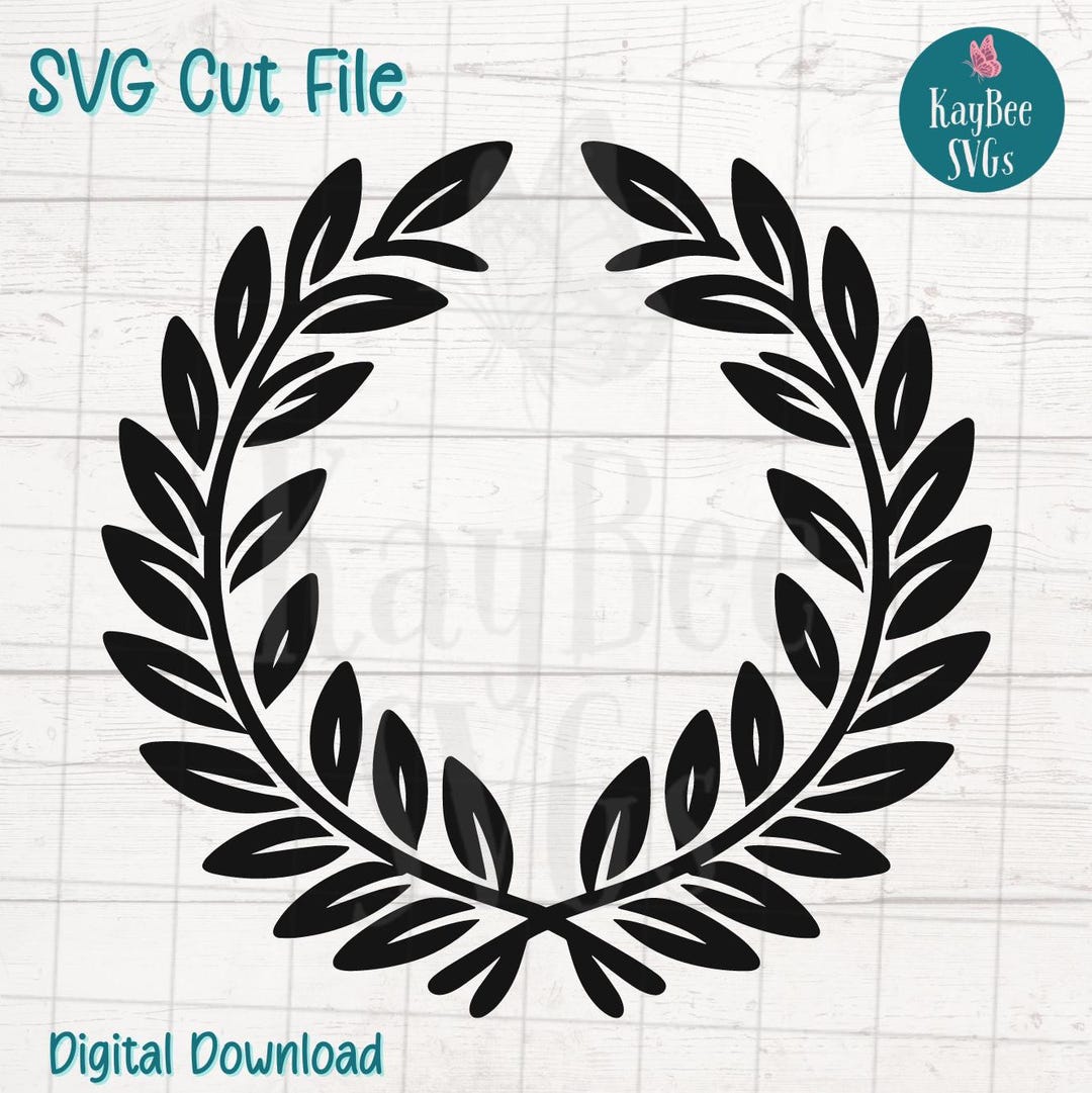 Laurel Wreath SVG PNG Clipart Cut Files for Cricut, Silhouette, Laser ...