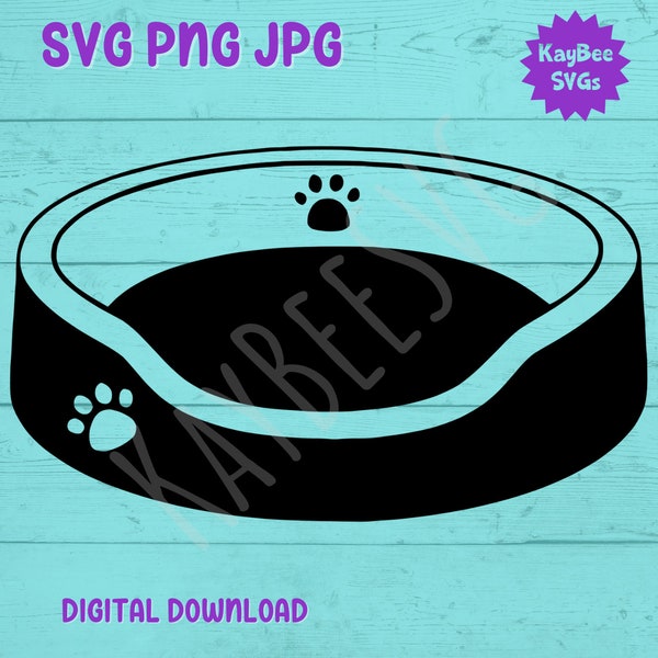 Dog Bed SVG PNG JPG Clipart Digital Cut File Download for Cricut Silhouette Sublimation Printable Art - Commercial Use