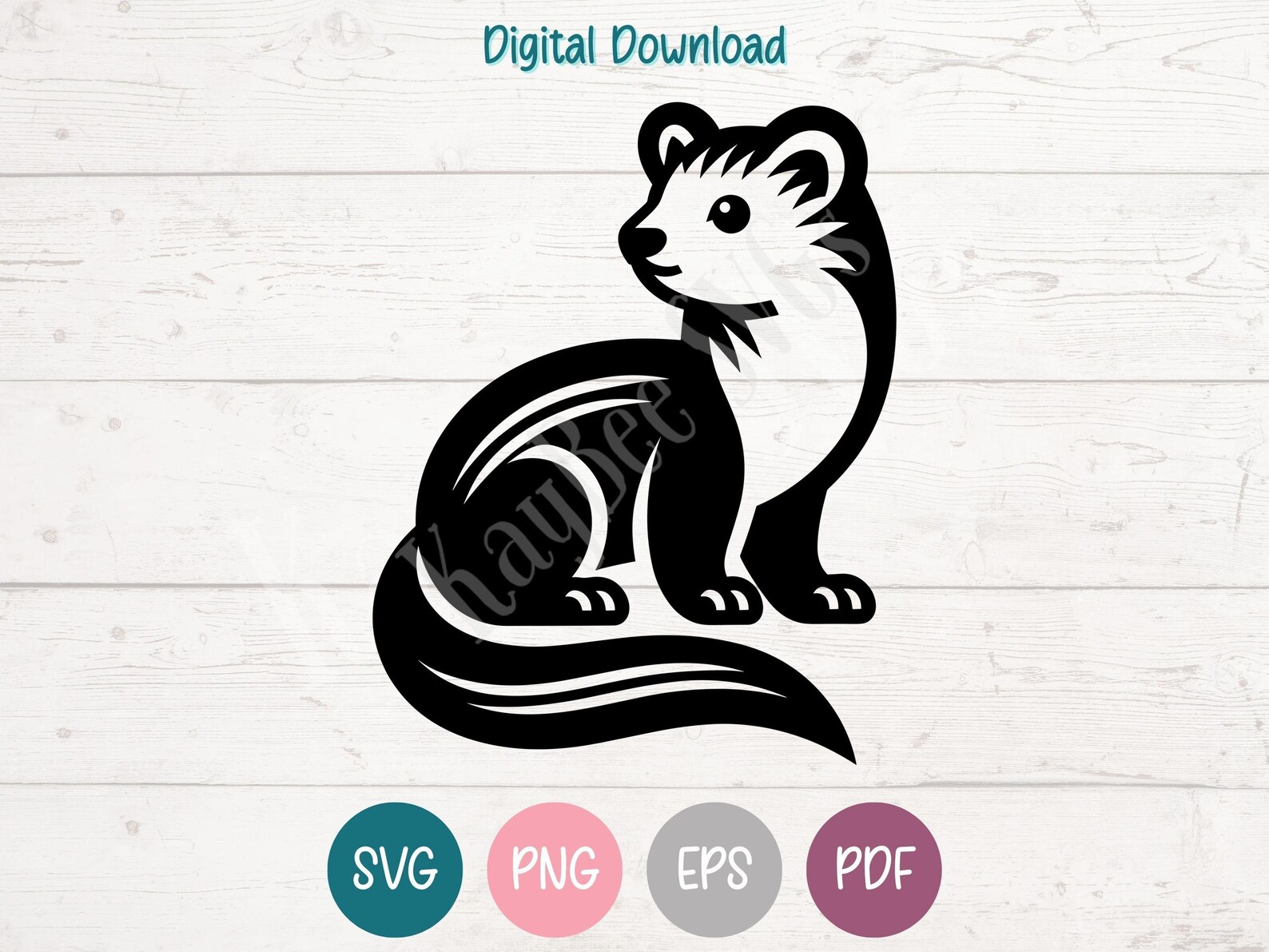 Marten Rabbit Svg Marten Weasel SVG PNG Clipart Cut Files for Cricut, Silhouette, Laser ...