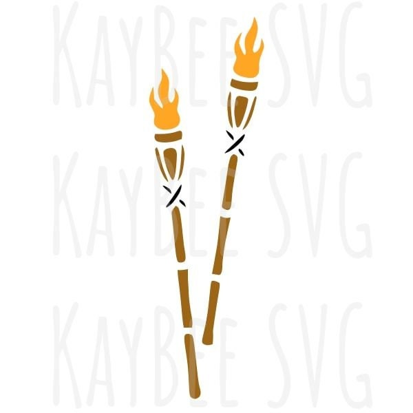 Tiki Torch Clipart - Etsy