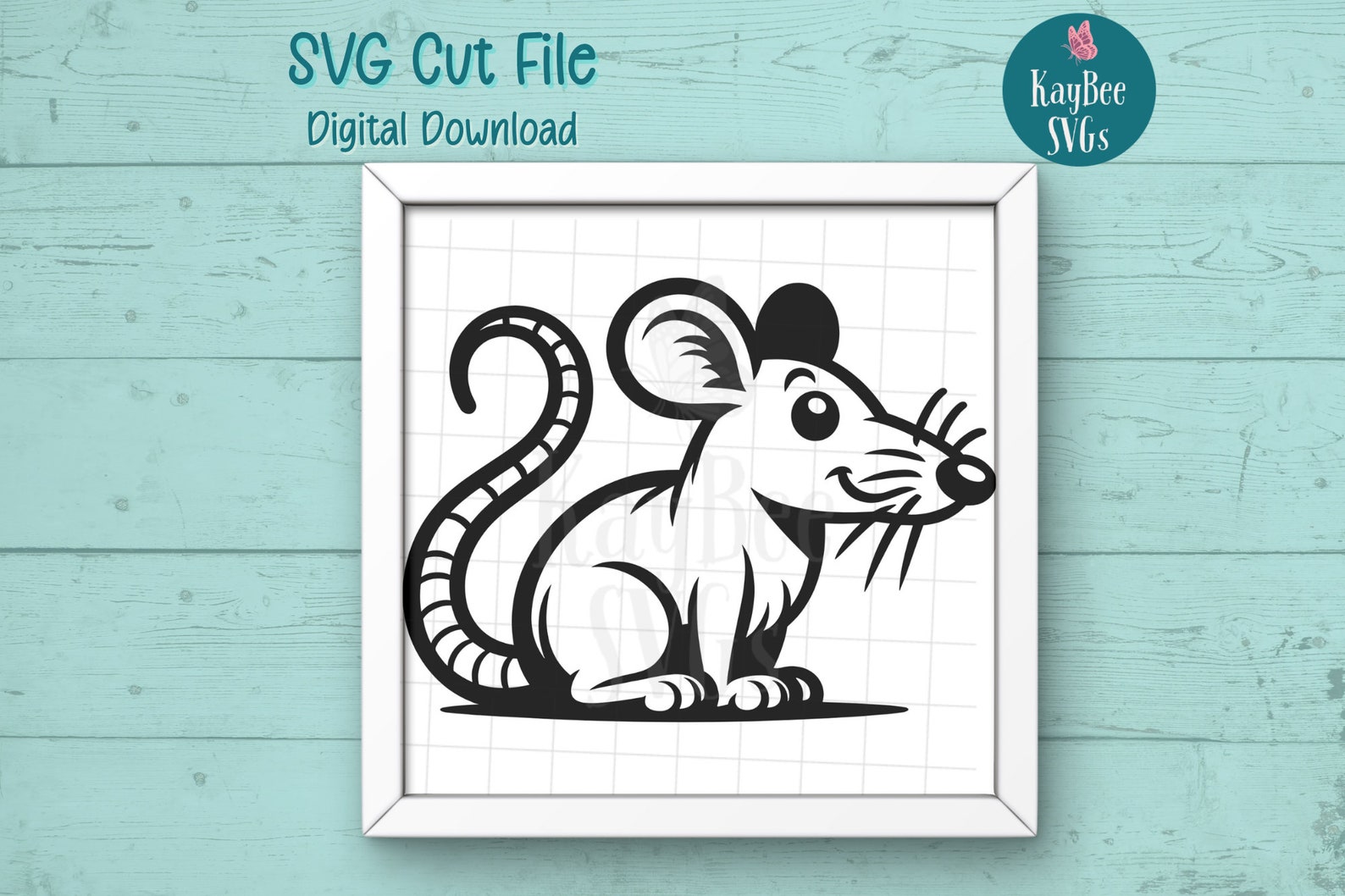 Cartoon Rat SVG PNG Clipart Cut Files for Cricut, Silhouette, Laser ...