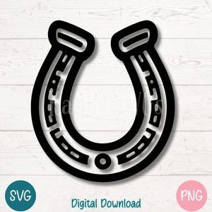Barrel Racing SVG Glückshufeisen Western PNG Cowboy Clipart | Schneidedateien für Cricut, Silhouette, Sublimation, Lasergravur, printable Art