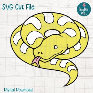 Boa Contrictor Schlange SVG PNG Schnittdatei für Cricut & Silhouette, digitaler Download, bedruckbare Clipart, kommerzielle Nutzung, Laserschablone