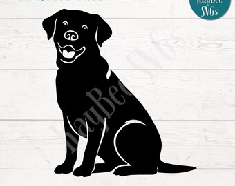 Labrador Dog SVG, Sitting Labrador Clipart, Cricut, Laser Cut (Digital Download)