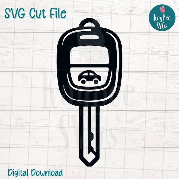 Car Key Fob SVG Cut File for Cricut, Silhouette, Digital Download, Printable Clipart, Commercial Use, Clip Art, Laser Stencil Outline