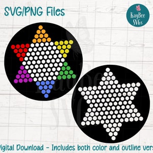 File di taglio SVG/PNG per la dama cinese per Cricut, Silhouette, download digitale, clipart stampabili, clipart per uso commerciale, sublimazione