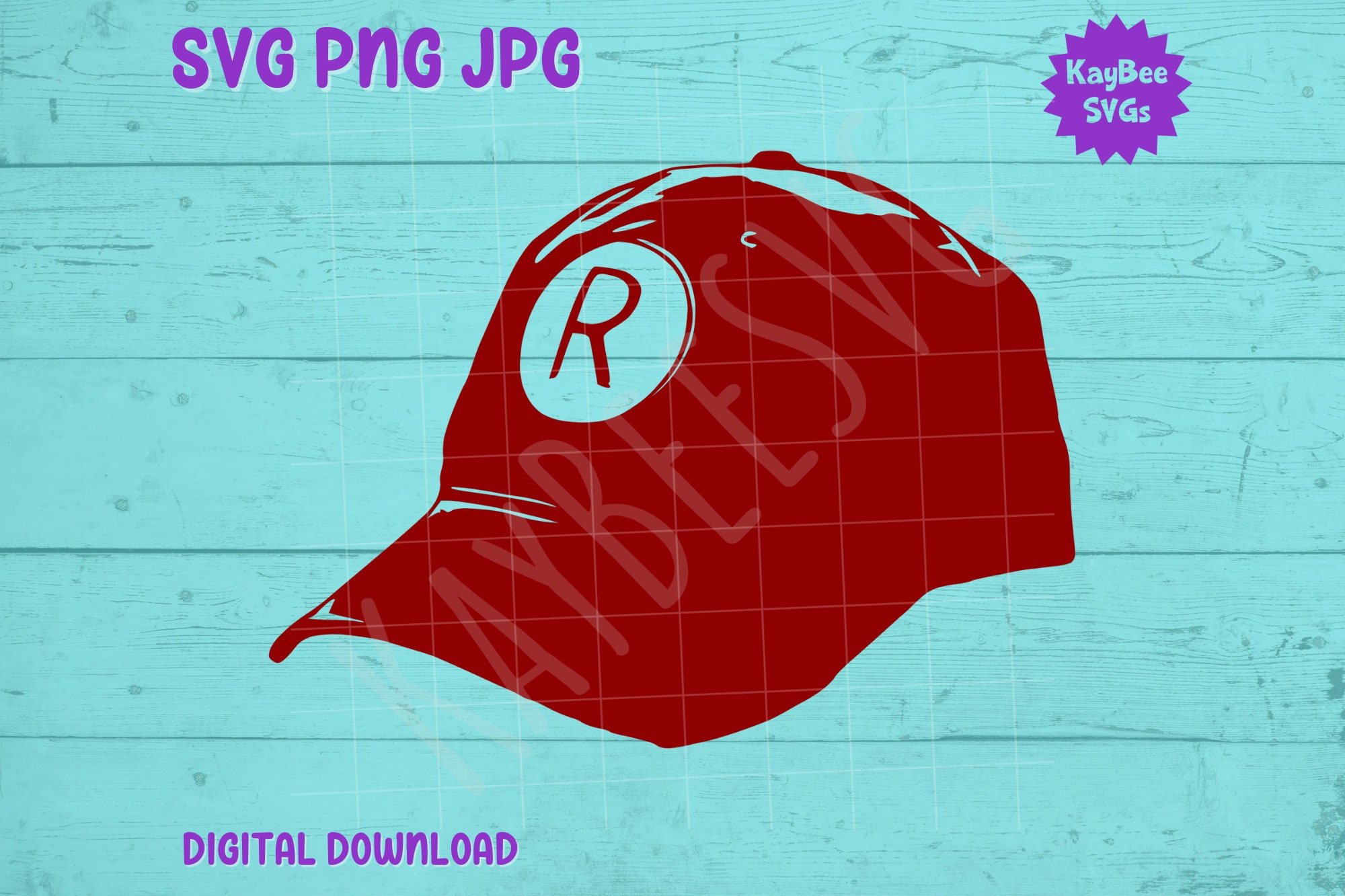 Rockford Peaches Baseball Cap SVG PNG JPG Clipart Digital Cut 
