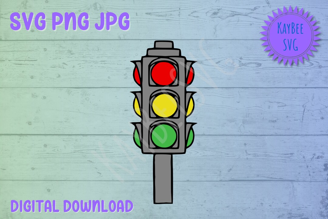 Stoplight Stop Light SVG PNG JPG Clipart Digital Cut File Download for