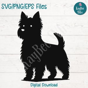 Cairn Terrier Dog SVG PNG EPS Cut File for Cricut, Digital Download, Laser Engraving, Sublimation Design, Commercial Use, Printable Clipart