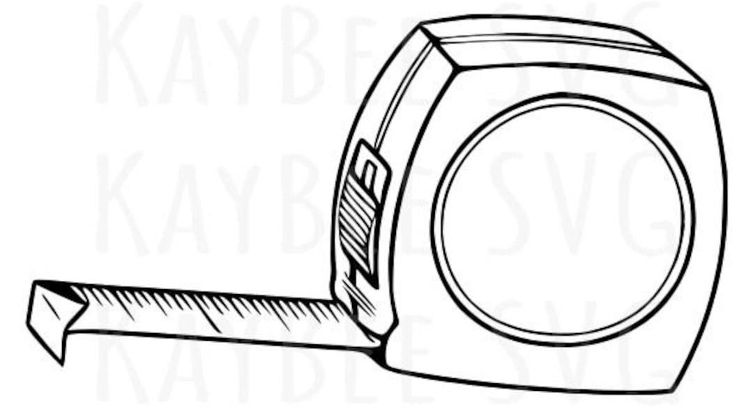 Tool Measuring Tape SVG PNG JPG Clipart Digital Cut File Download for Cricut Silhouette