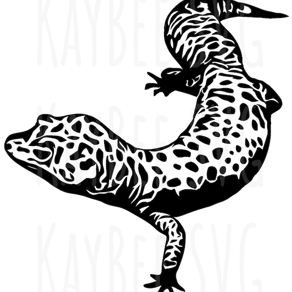 Leopard Gecko SVG PNG Jpg Clipart Digital Cut File Download for Cricut Silhouette Sublimation Printable Art - Commercial Use