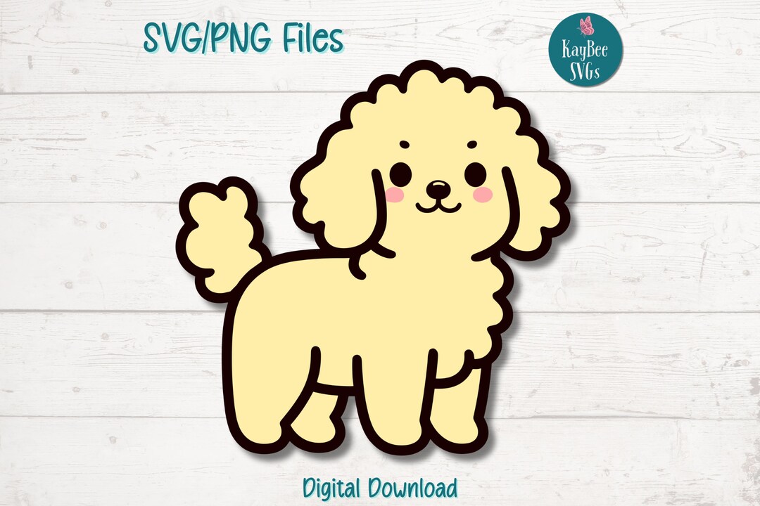 Cute Goldendoodle SVG PNG Fluffy Dog Breed Clipart for Pet Lover Crafts ...