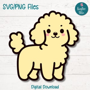 Cute Goldendoodle SVG PNG Fluffy Dog Breed Clipart for Pet Lover Crafts | Cut File for Cricut, Silhouette, Laser Engraving, Sublimation