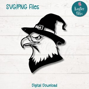 Arquivos de corte SVG PNG de águia de Halloween para Cricut, download digital de silhueta, gravação a laser, impressão por sublimação, clipart de uso comercial