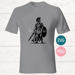 Roman Centurion SVG PNG Clipart Cut Files for Cricut, Silhouette, Laser Engraving, Sublimation (Digital) Bild 3