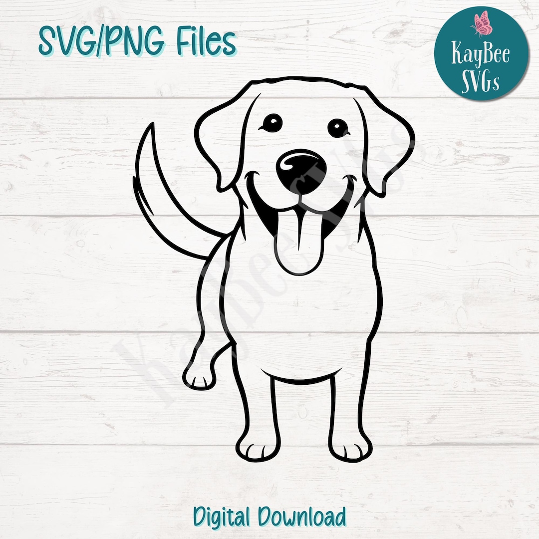 Labrador Dog SVG PNG Clipart Cut Files for Cricut, Silhouette, Laser ...