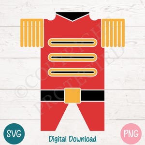 Quebra-nozes SVG PNG Soldado de brinquedo Uniforme de Natal Clipart | Arquivos de corte para Cricut, Silhouette, Sublimação, Gravação a laser, Uso comercial