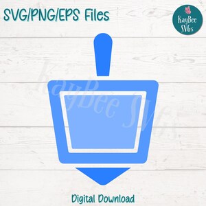 Dreidel SVG PNG Hanoucca jouet des cliparts pour l'artisanat des fêtes juives | Fichier de coupe pour Cricut, Silhouette, gravure laser, sublimation, imprimable