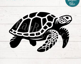 Loggerhead Turtle SVG PNG Clipart Cut Files for Cricut, Silhouette, Laser Engraving, Sublimation (Digital)