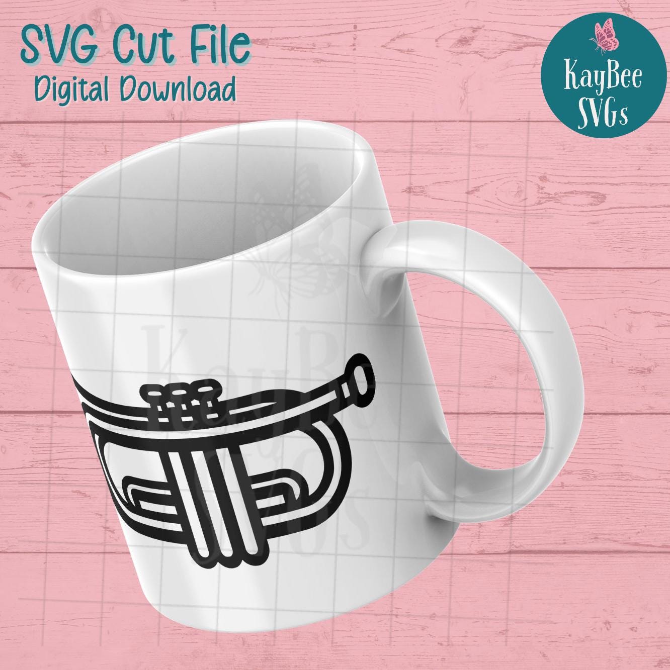 Trumpet SVG PNG Clipart Cut Files for Cricut, Silhouette, Laser ...