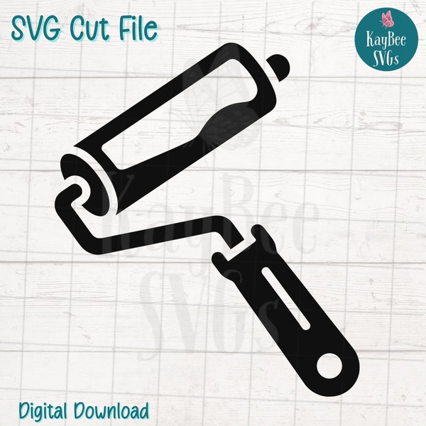 Paint Roller Brush SVG Digital Cut File for Cricut, Silhouette, Engraving, Sublimation, Printable Art, T-Shirt, Mug Press - Commercial Use