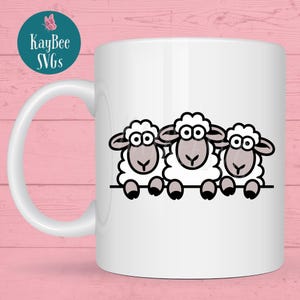 Peeking Sheep SVG PNG Clipart Cut Files for Cricut, Silhouette, Laser Engraving, Sublimation (Digital) image 7