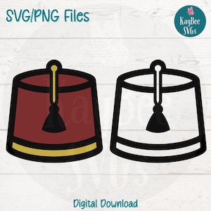 Fès SVG | Fichiers de coupe PNG pour Cricut, Silhouette, téléchargement numérique, clipart imprimable, clipart à usage Commercial, sublimation