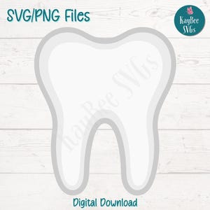 Tand SVG PNG tandheelkundige clipart voor tandarts, hygiëne en gezondheidszorg | Snijbestand voor cricut, silhouet, lasergravure en sublimatie
