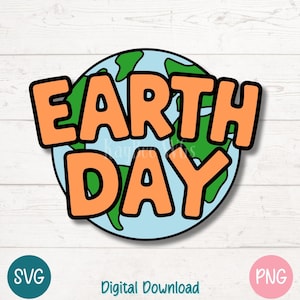 Earth Day SVG PNG, Eco Freundlicher Globus Schriftzug, Umwelt Clipart für Nachhaltigkeitsprojekte | Cut Datei für Cricut, Silhouette, Laser