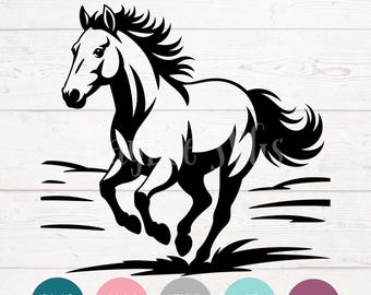Running Mustang Silhouette SVG, PNG, Cut Files (Digital Download)