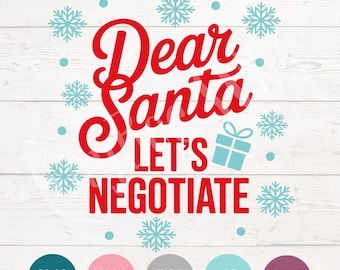 SVG engraçado para o Papai Noel, vamos negociar (Download digital)