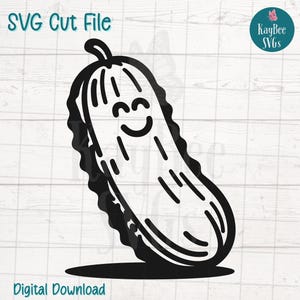 File di taglio SVG PNG di cetriolini per Cricut, download digitale di Silhouette, incisione laser, stampa a sublimazione, clipart per uso commerciale