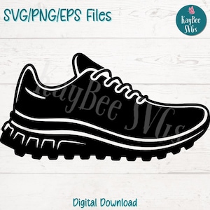 Running Shoe SVG PNG EPS Cut Files for Cricut, Digital Download, Laser Engraving, Sublimation, Printable Clipart, Commercial Use