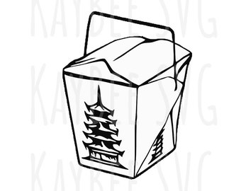 Chinese Takeout SVG PNG JPG Clipart Digital Cut File Download for Cricut Silhouette Sublimation Printable Art - Commercial Use