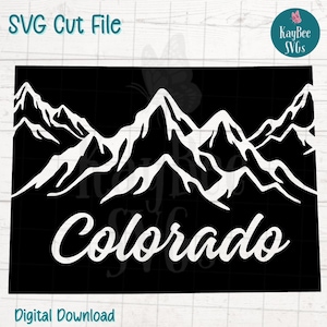 Fichiers de coupe Colorado SVG PNG pour Cricut, téléchargement numérique Silhouette, gravure laser, impression en sublimation, usage Commercial des cliparts
