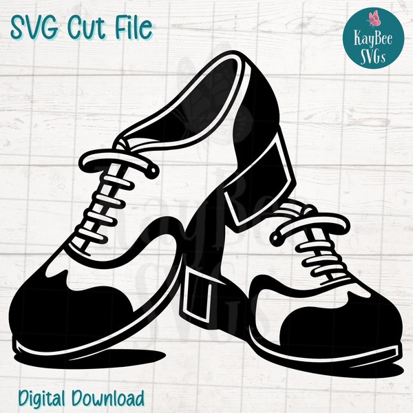 Tap Dance Shoes SVG Digital Cut File for Cricut, Silhouette, Engraving, Sublimation, Printable Art, T-Shirt, Mug Press - Commercial Use