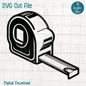 Gereedschap meetlint SVG PNG-bestanden knippen voor Cricut silhouet digitale download, lasergravure, afdrukbare sublimatie, commercieel gebruik clipart