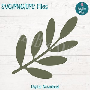 Olijftak SVG PNG vredessymbool clipart voor bruiloft en geloof ambachten | Snijbestand voor cricut, silhouet, lasergravure en sublimatie