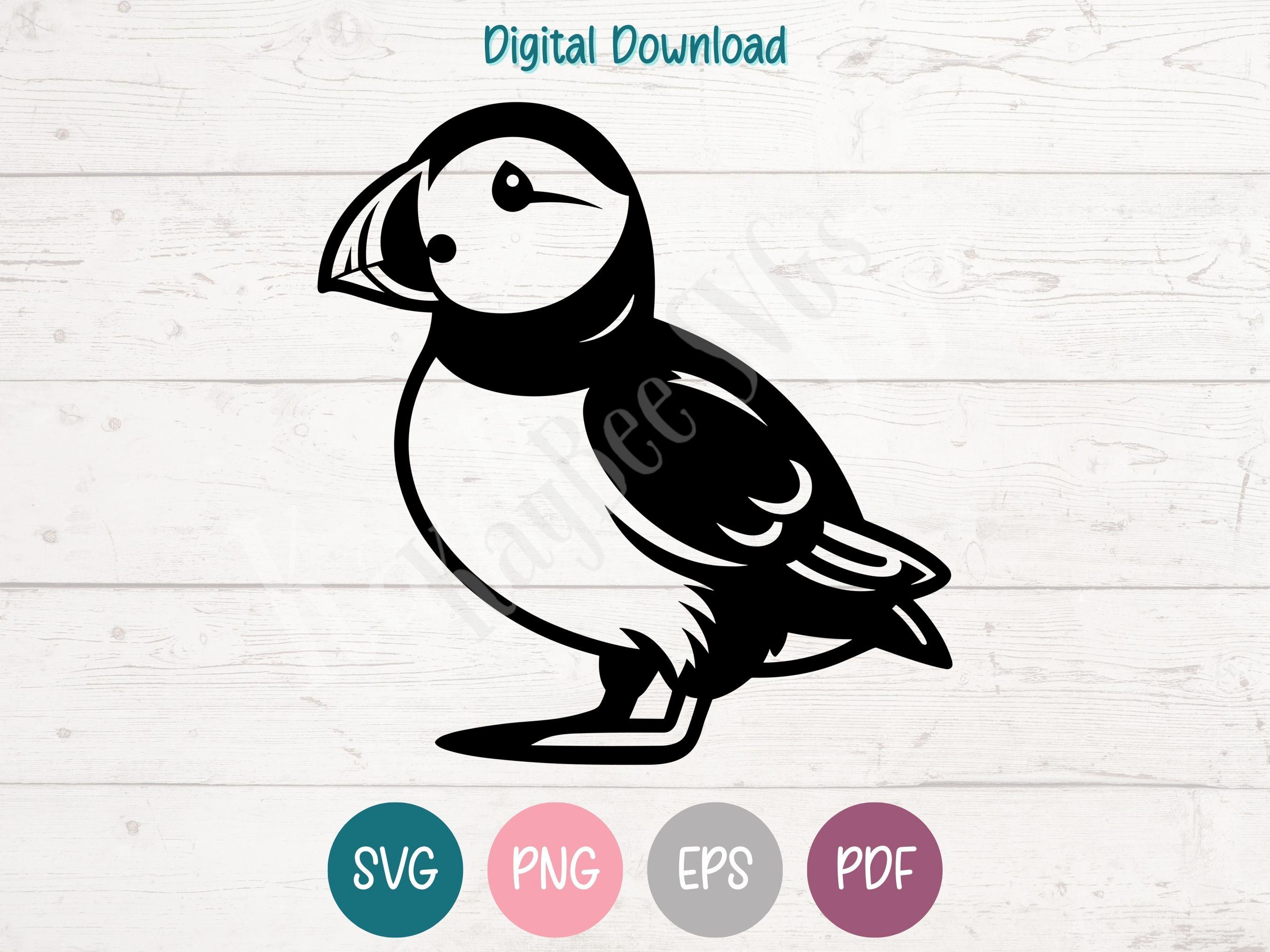 Puffin SVG PNG Clipart Cut Files for Cricut, Silhouette, Laser