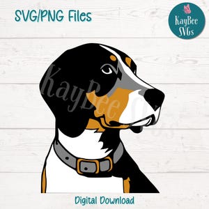 Bluetick Coonhound Dog SVG PNG Cut File for Cricut, Silhouette, Sublimation, Laser Engraving, Printable Clipart, Hunting Hound Art